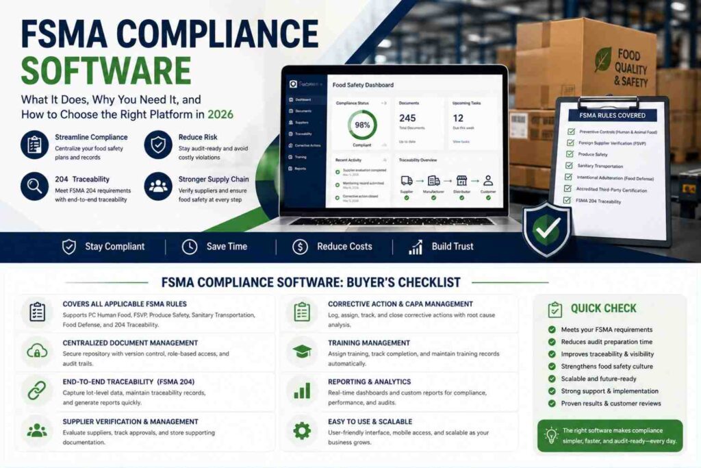 FSMA Compliance Software